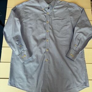 Tommy Hilfiger Light Blue Patterned Button-Down Dress Shirt